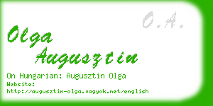 olga augusztin business card